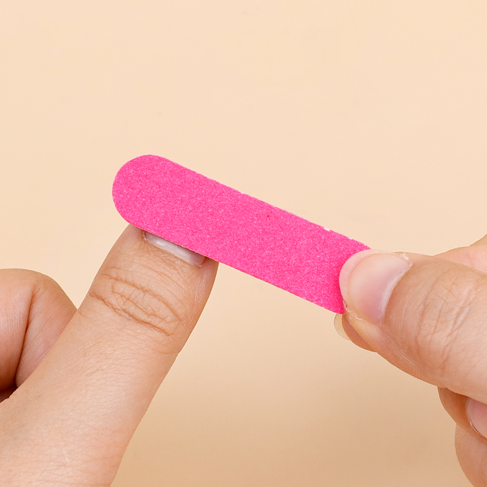 5pcs Mini Double Sided Nail File Manicure Pedicure Equipment Accessories Disposable Nail Buffer Strips