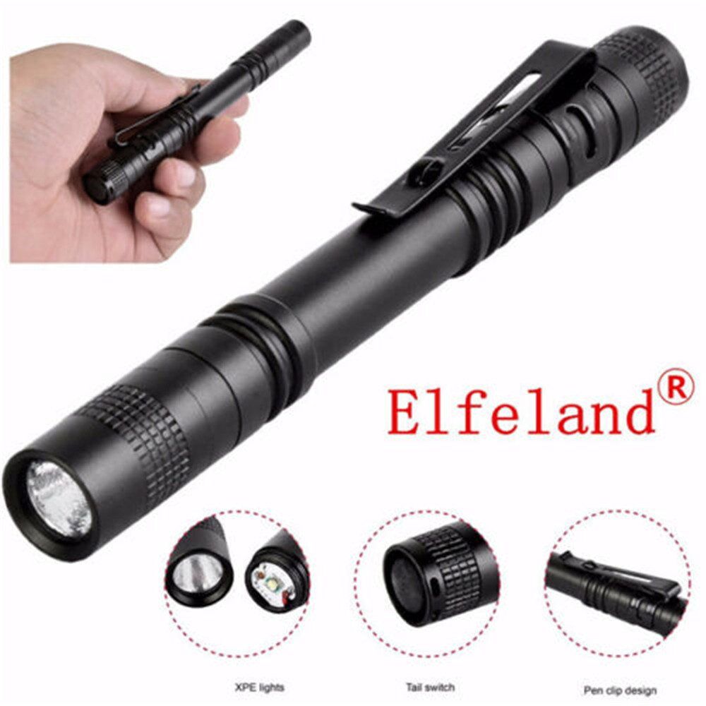 250000lm mini LED Penlight đèn Pin đèn pin Clip Pocket đèn chống nước