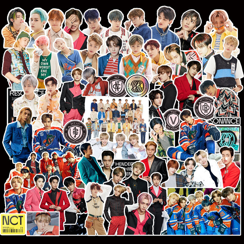 csbi 101pcs/set Kpop NCT2020 New Album RESONANCE Pt.2 PVC Stickers Album for Laptop Luggage Patches Skateboard Sticker