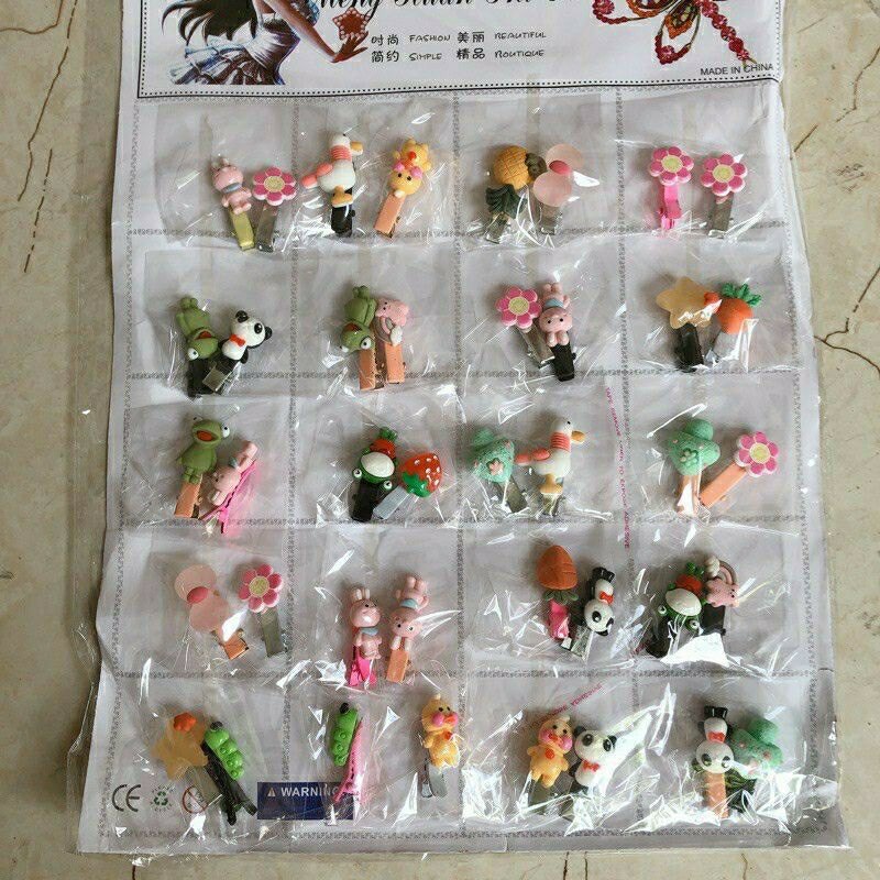 Vỉ 20 bộ cặp tóc xinh xắn đáng yêu cho bé ( sỉ đồ trẻ em(