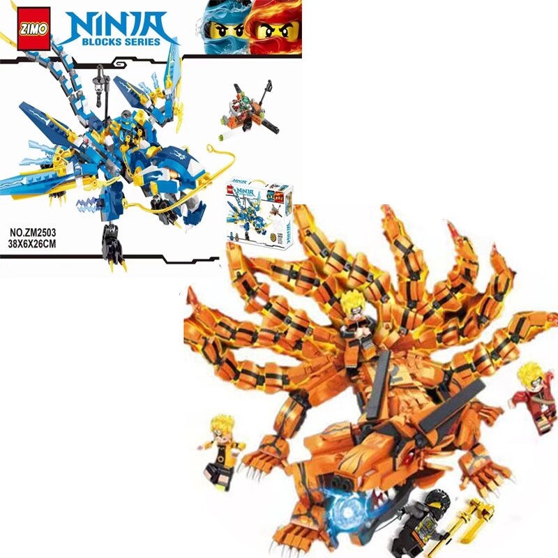 ✔ cg6603xex23 Compatible with LEGO Naruto Ninjago building blocks the new Nine-tailed Fox Naruto Sasuke children's assembly toy Konoha Village