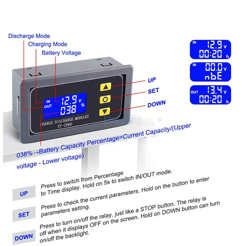 Aideepen  CD60 Solar Battery Charger Controller DC6-60V Charge Discharge Protection Module