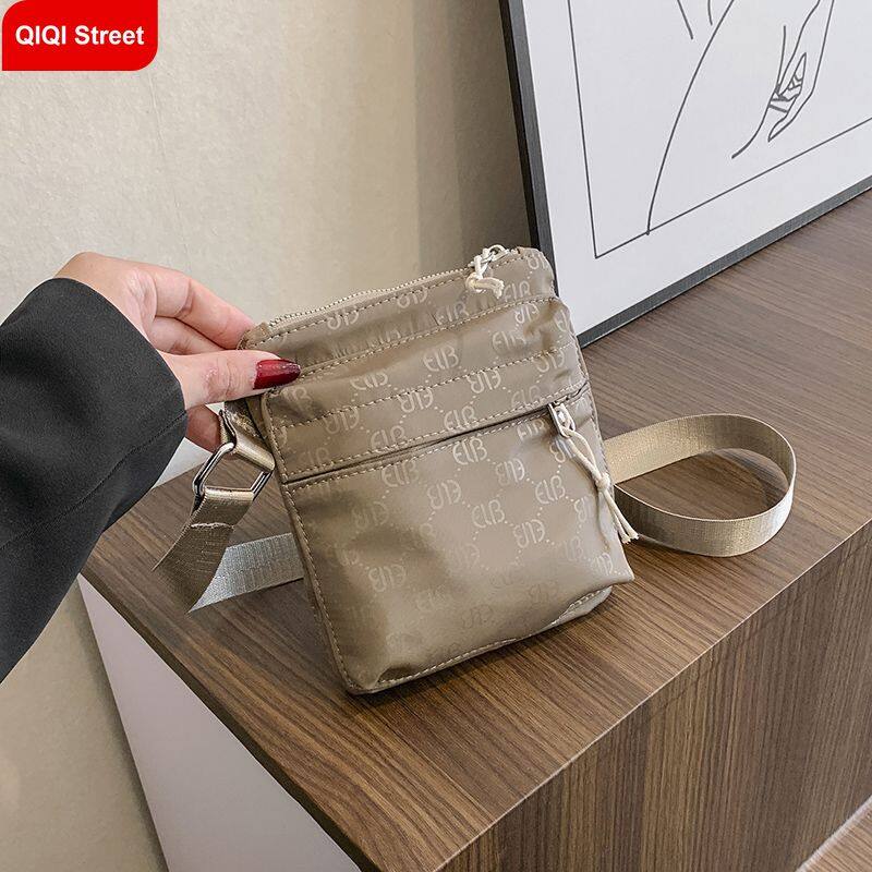 Mobile phone bag trendy lightweight nylon small shoulder bag 2023 men's sports shoulder bag casual crossbody bag women's small bag
