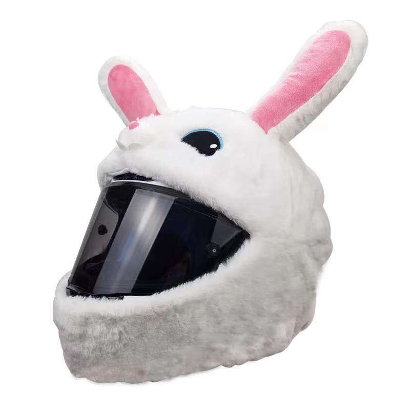 Easter bunny Cover Plush Hat for Helmet Fallface Module Helmet Openface Helmet