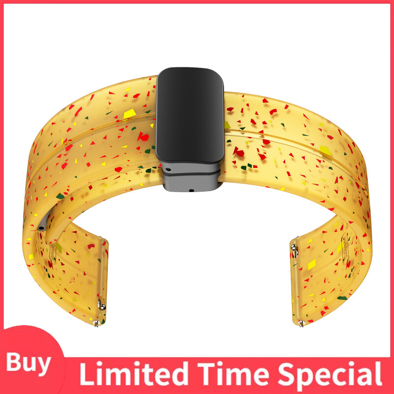 22mm/20mm Strap Watch Band Replacement Quick Release Magnetic Folding Buckle Universal Silicone Watch Strap