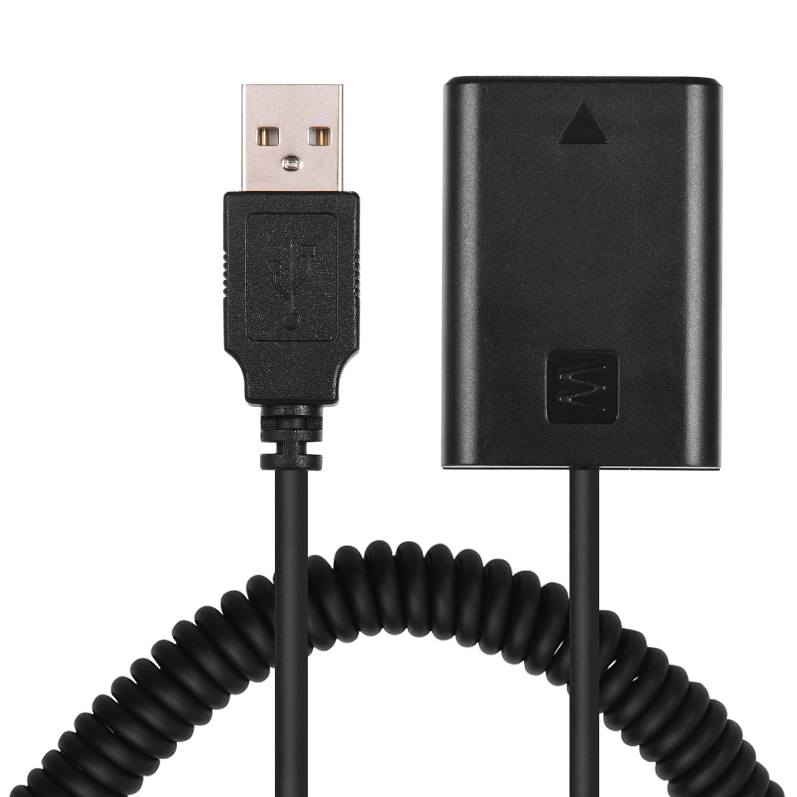 Andoer 5V USB NP-FW50 Dummy Battery Pack Coupler Adapter with Flexible Spring Cable Compatible with Sony A7 A7II A7R A7S A7RII A7SII A6000 A5000 A3000 NEX5 NEX3 ILDC Camera