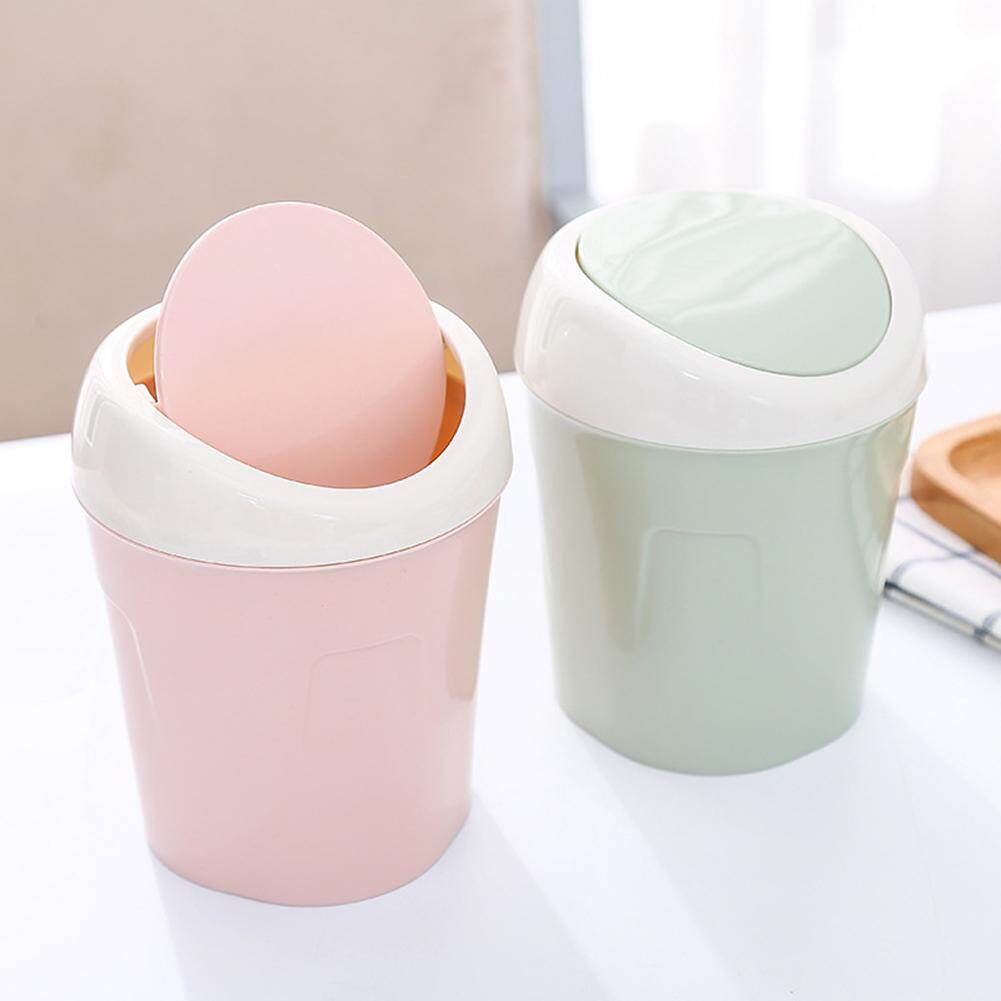 Thùng Rác Nhỏ Để Bàn Có Nắp, Thùng Rác Nhỏ Để Bàn Trong Nhà, Phòng Khách, Đầu Bàn Lật, Nắp Lật Nhỏ, Dùng Cho Gia Đình, Phòng Khách, Máy Tính Để Bàn, Cạnh Giường, Thùng Rác Bằng Nhựa