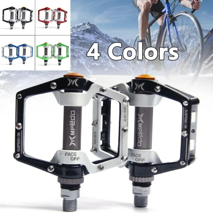 Bicycle Pedals Aluminium Flat Platform Cycling Bike Dual Peilin Bearings Pedals