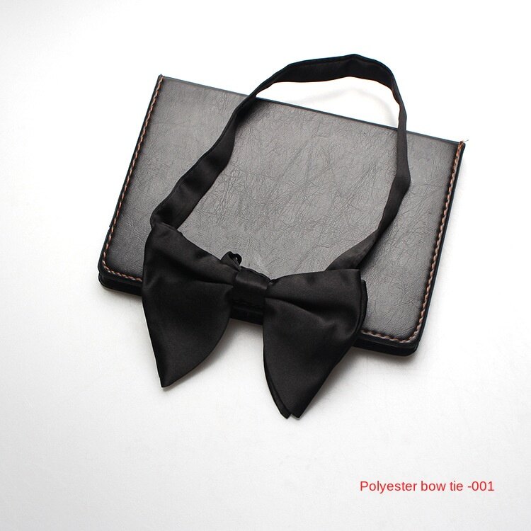 Internet Hot Men's and Women's Bow Tie Butterfly Bow Tie Polyester Solid Color Bow Tie
