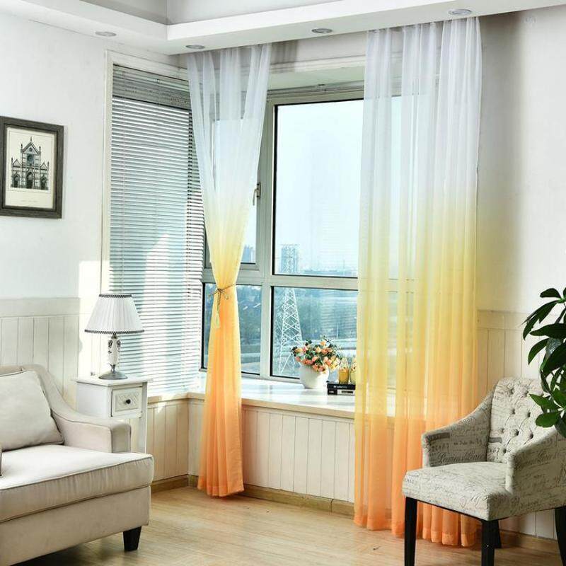 DHome Đồ Trang Trí Rèm Cửa Chuyển Màu Cửa Sổ Gạc Gia Đình Sống 100X270 CM
