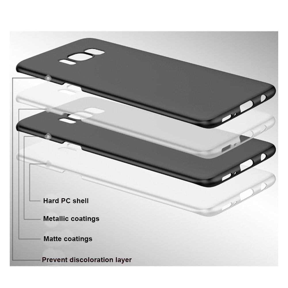 Ốp lưng for Samsung Galaxy S8 Plus Slim Fit Chống Trượt Nhựa Cứng Chống Xước(Black)