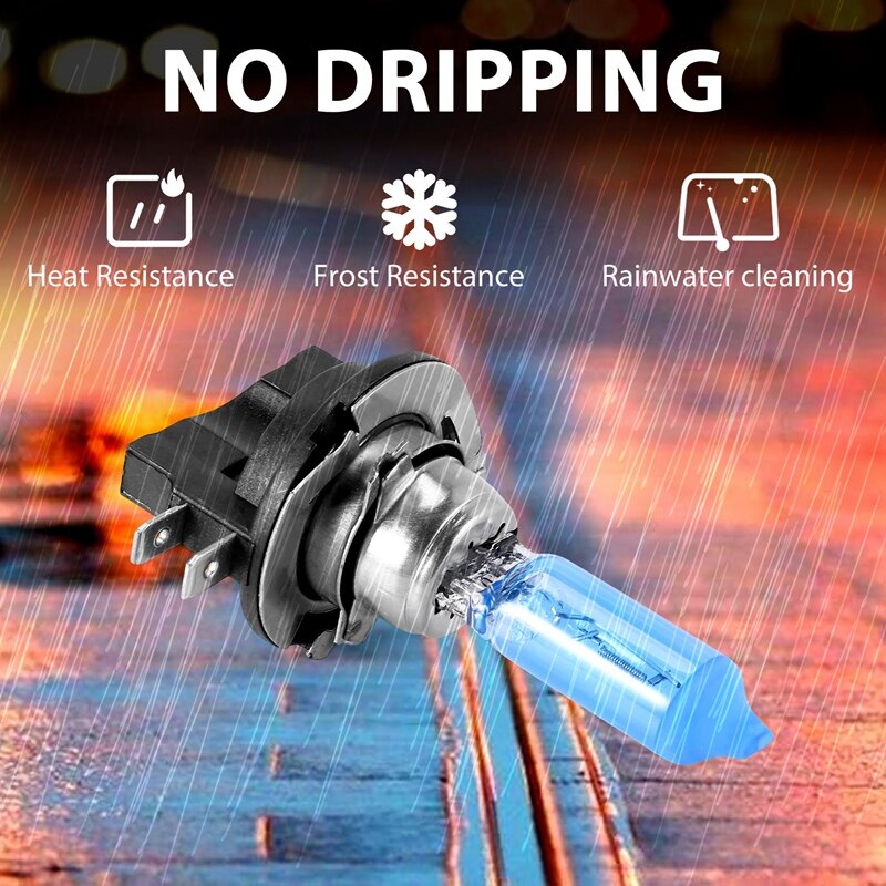 2x H11B 55W Car Halogen Light Headlight Bulb Lamp Bright White 6000K DC12V