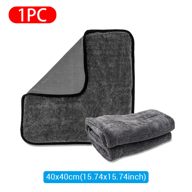 1200GSM/600GSM Microfiber Car Cleaning Towel Double-Sided Super Absorbent Car Wash Cleaning Cloth