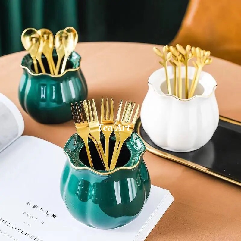 Bắc Âu Ánh Sáng Sang Trọng Nĩa Ăn Trái Cây Và Trái Cây Chèn Set Sáng Tạo Thép Không Gỉ Thời Trang Hộ Gia Đình Nĩa Tráng Miệng Bánh Ngã Ba