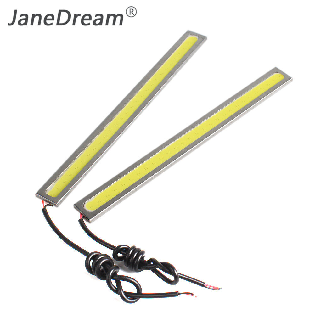 JaneDream 2Pcs 17cm Light Bright 12V Waterproof COB Car LED Fog Driving Brake Ultra Thin White Lamp