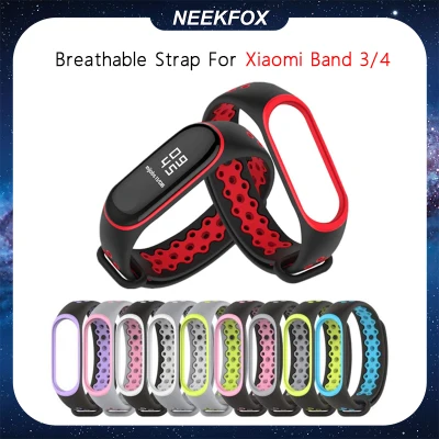 NEEKFOX Mi Band 3 4 Strap Bracelet Wrist Strap for Xiaomi Mi Band 3 4 Accessories Smart Bracelet Sport Silicone Strap for Mi Band 3 Mi Band 4
