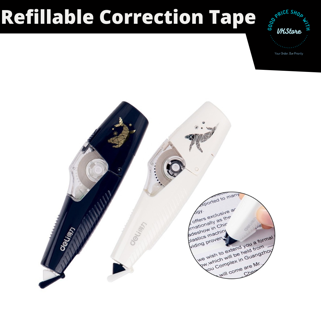 Deli Correction Tape Refillable Tape (5mm x 6m) Lazada