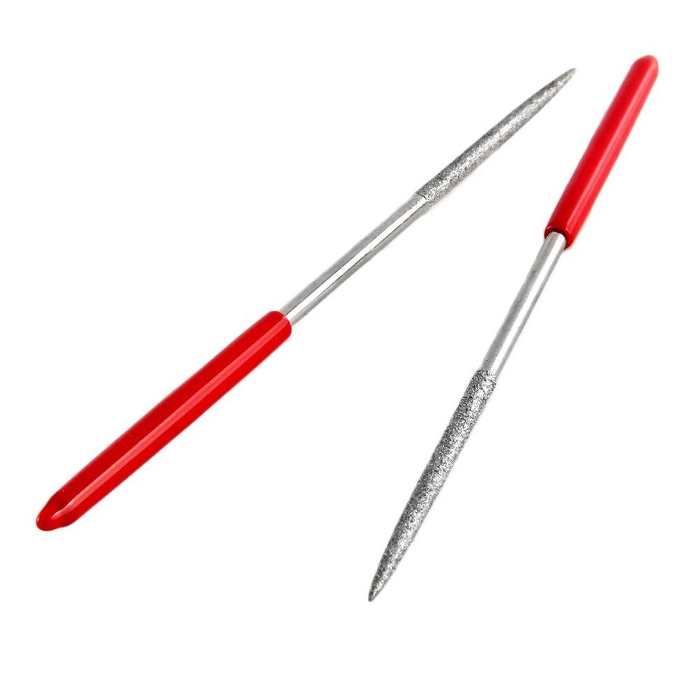 2pcs 3x140mm Round Diamond Needle File for Art Craft for Mechanics Electronics