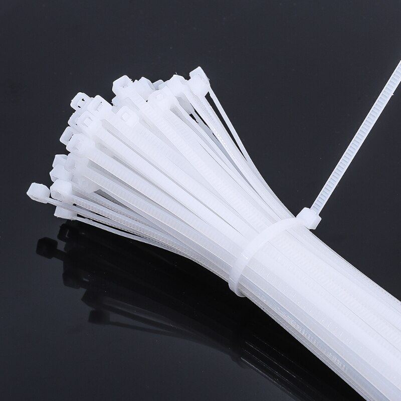 200Pcs Plastic Nylon Cable Ties Detachable Self-locking Cord Ties Straps Fastening Loop Reusable Wire Ties For Home Office