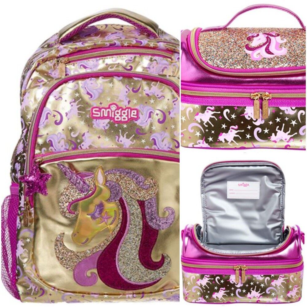 Smiggle gold lunch online bag