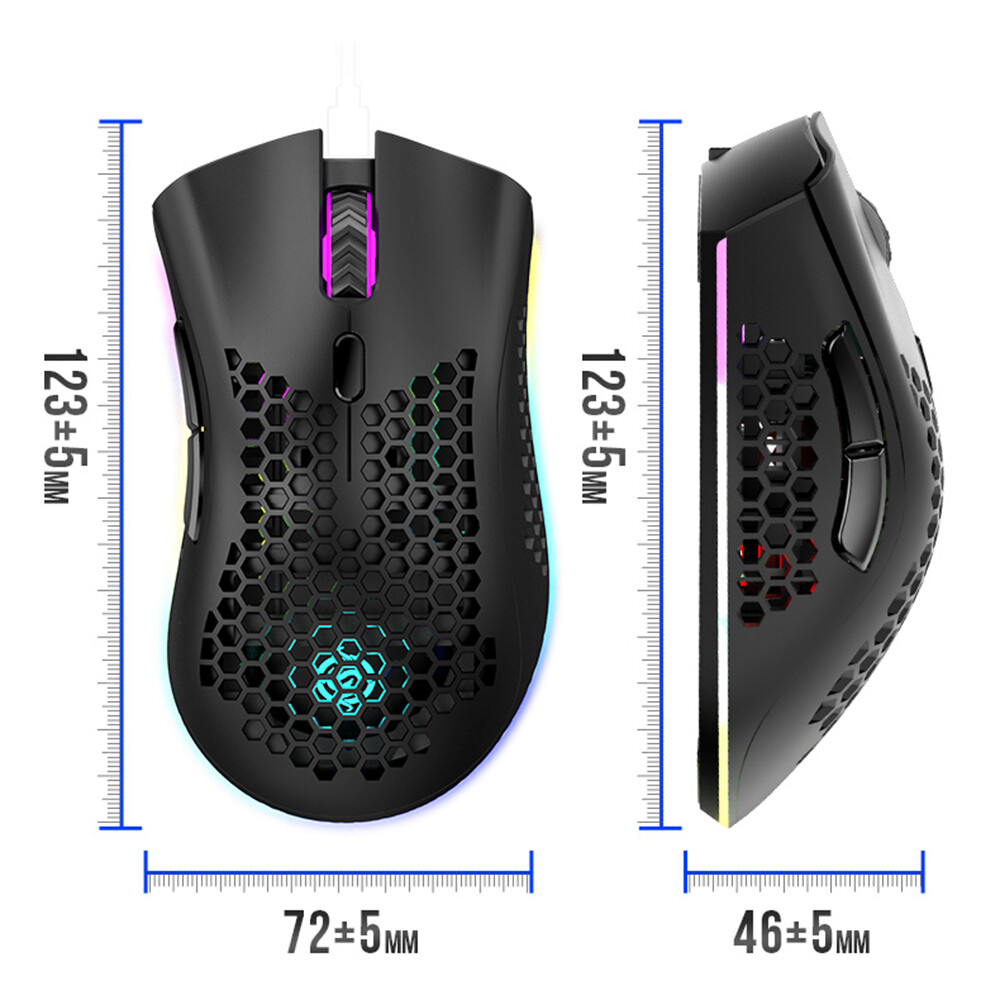 Chuột Không Dây Có Đầu Thu USB Chuột Quang RGB Chiếu Sáng Công Thái Học DPI 3 Cấp Với Bánh Xe Cuộn 2 Nút Bấm Tích Hợp 400MAh Công Suất Cao Pin Sạc Được Cho Máy Tính Xách Tay Máy Tính E-thể Thao Di Động