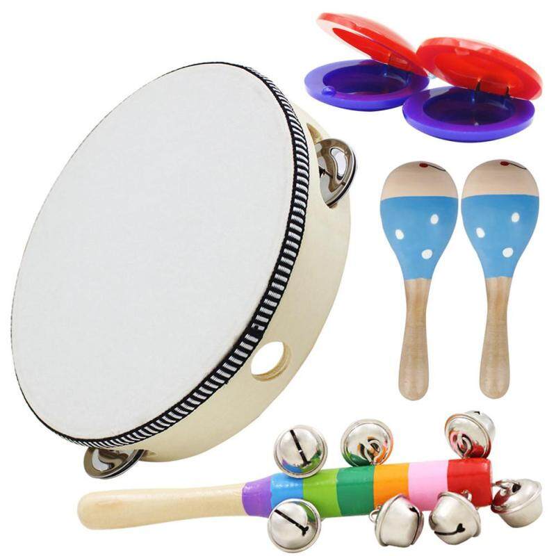 Bộ 6 Con Đầu Giáo Dục Dụng Cụ Âm Nhạc Thời Thơ Ấu Nhạc Bộ Gõ Đồ Chơi Kết Hợp Âm Nhạc Bộ Dụng Cụ Trống Sandhammer