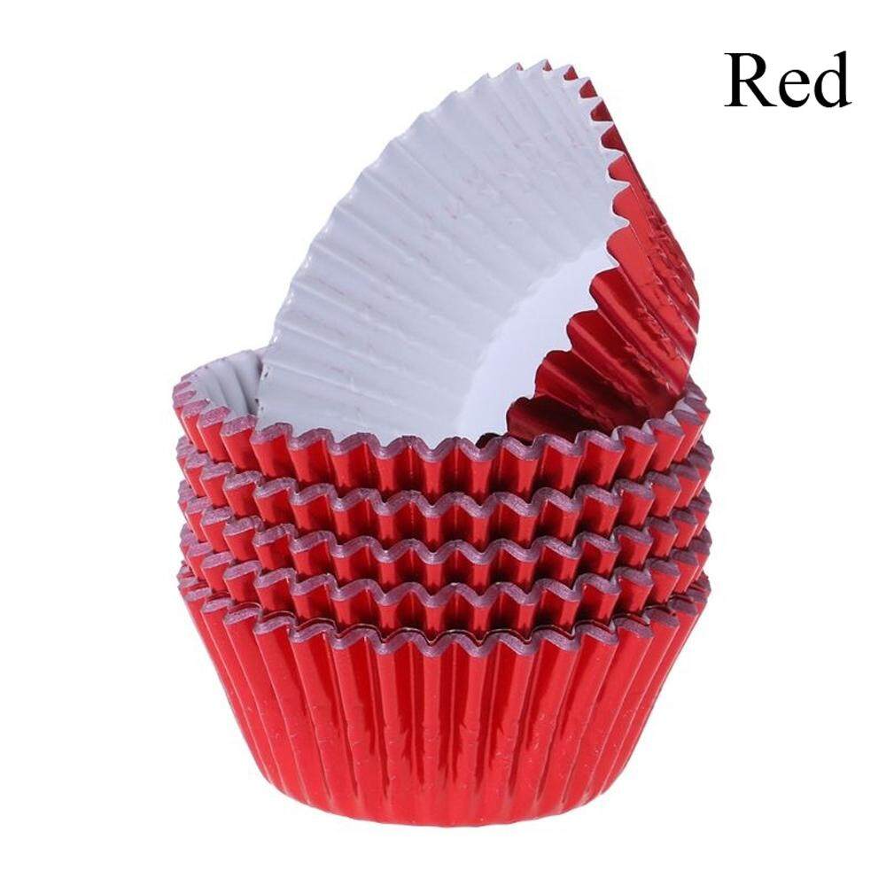 100pcs Gold//Silver Cake Wrapper Paper?Cake Liner Aluminium Foil Cake Cup Muffin Cupcake Boxes black
