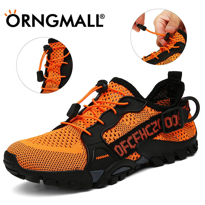 ORNGMALL Breathable Men Casual Shoes Non-Slip Light Unisex Women Beach Wading Shoes Training Sneakers Outdoor Trekking Hiking Shoes 36-47