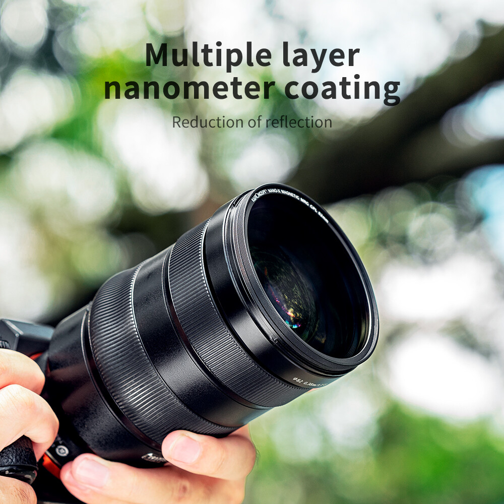 K&F Concept Magnetic HD CPL Nano-x Camera Filter with Lens Cap Circular Polarizeing Multi-Layer Coatings 49mm52mm 58mm