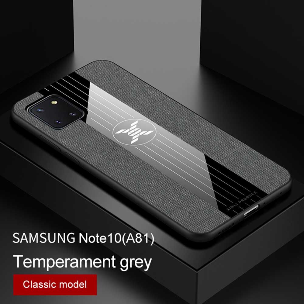 LEEWINDA For Samsung Galaxy Note 10 Lite A81 M60S Phone Case,Three Fights Cloth Pattern Armor Soft Edges Shockproof Back Cover