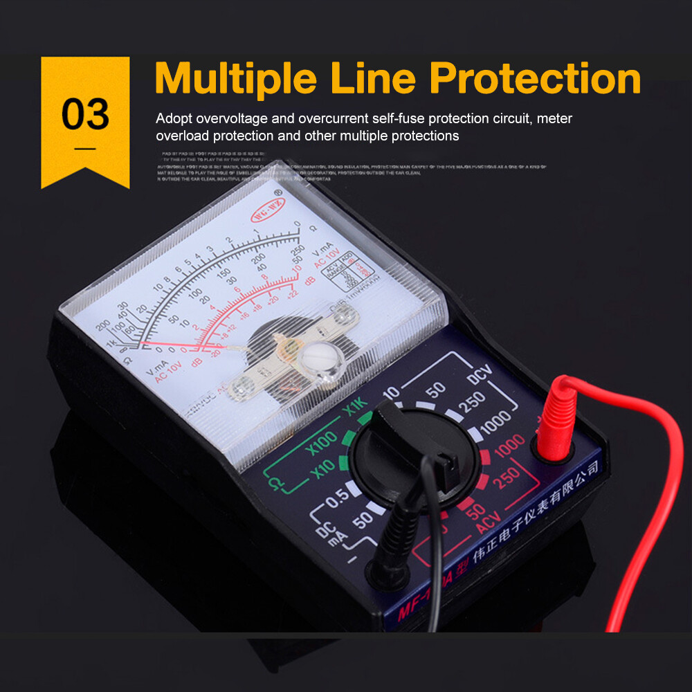 Aideepen Mini MF-110A Electric AC/DC OHM Voltmeter Ammeter Multimeter Meter Multi Tester