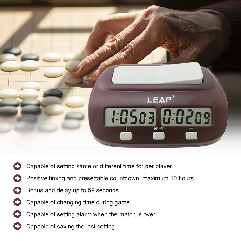 BO YIN Professional Digital Chess Clock Count Down Chess Timer with Alarm Electronic Board Game Bonus Competition Master Tournament