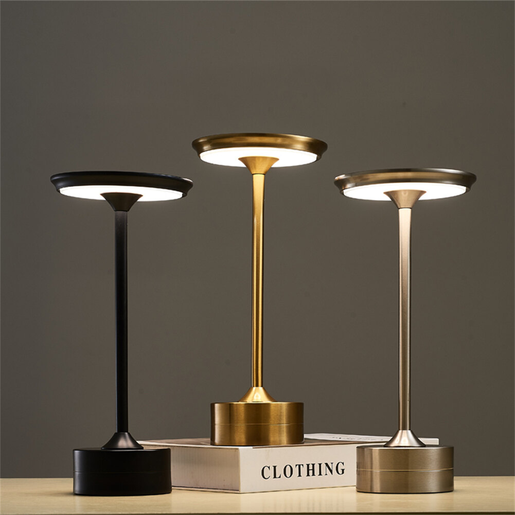 Wireless Desk Lamp USB Rechargeable Touch Bedside Led Night Light L-shaped Cordless Table Lamp For Coffee Bedroom Decoration