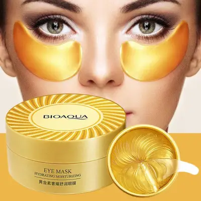 Golden soothing eye mask moisturizing and diminishing dark circles and improving eye lines