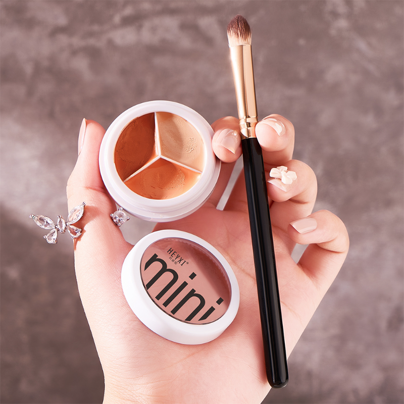 Bảng Che Khuyết Điểm 3 Màu Kem Nền Che Phủ Toàn Bộ Trang Điểm Tự Nhiên Không Thấm Nước Mờ
