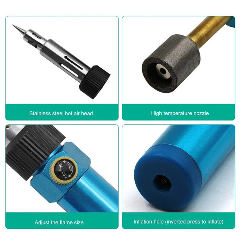 [Ready stock] KIPRUN Butane Gas Soldering Iron Welding Solder Irons 1300 Celsius Multi-function Adjustable Temperature Cordless Welding Pen Welding Tool