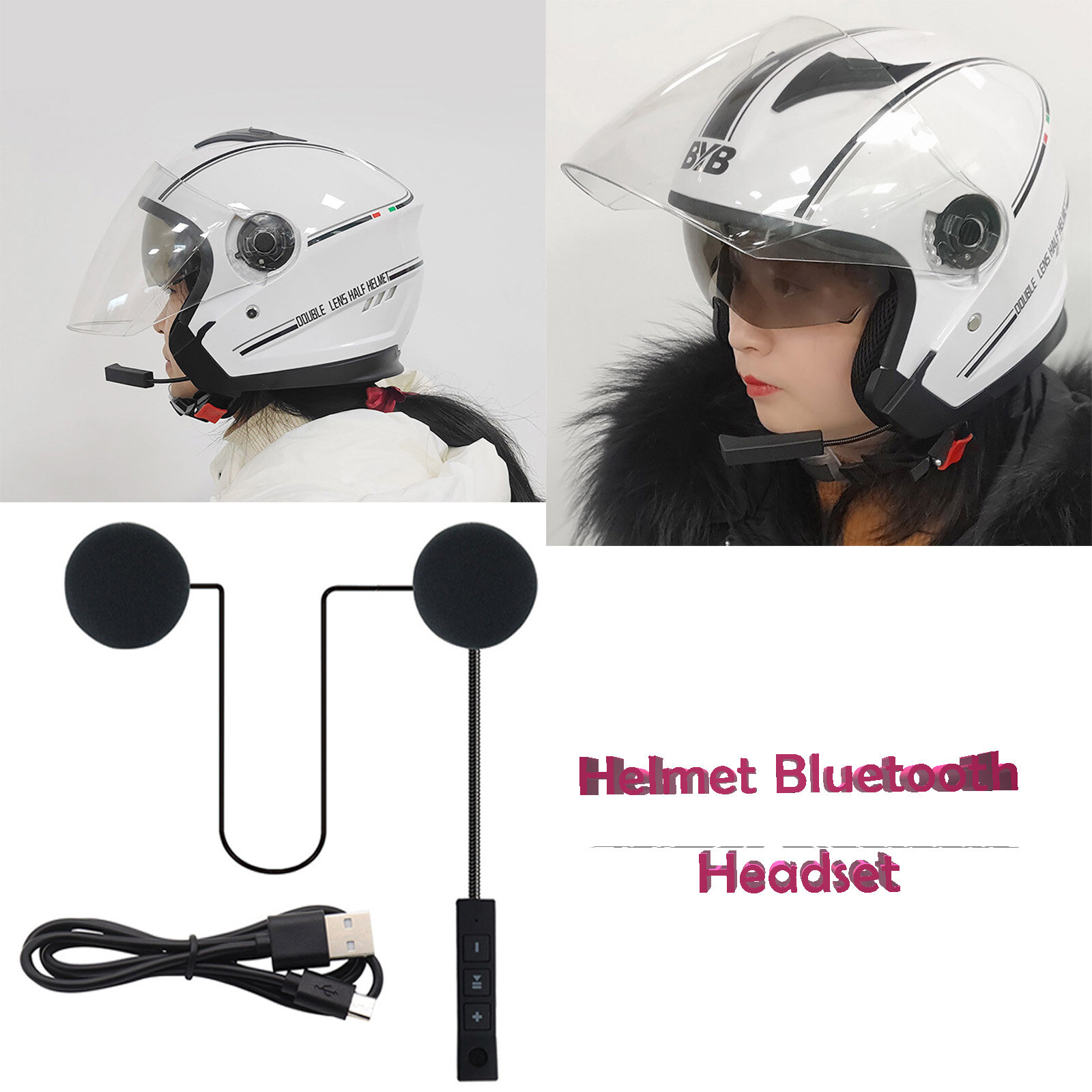 Mũ bảo hiểm Bluetooth tai nghe Mũ bảo hiểm nửa đầu đầy đủ Mũ bảo hiểm được xây dựng trong đi xe đạp đa chức năng tai nghe phụ kiện đi xe đạp