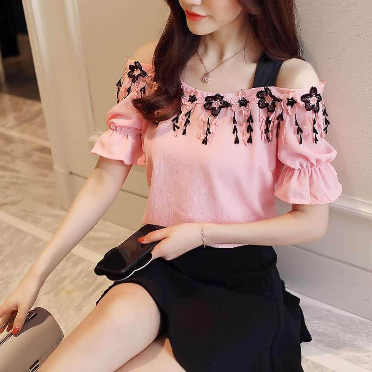 korean off shoulder blouse