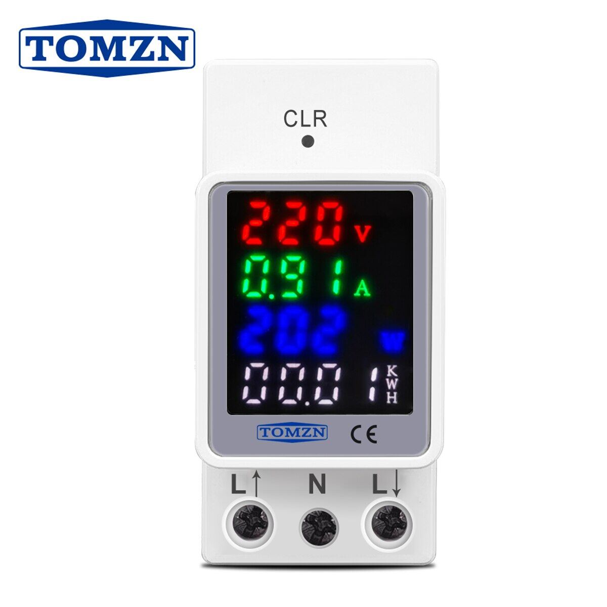 4IN1 TOMZN AC 110V 220V 100A Voltage Current KWH Electric Energy ...