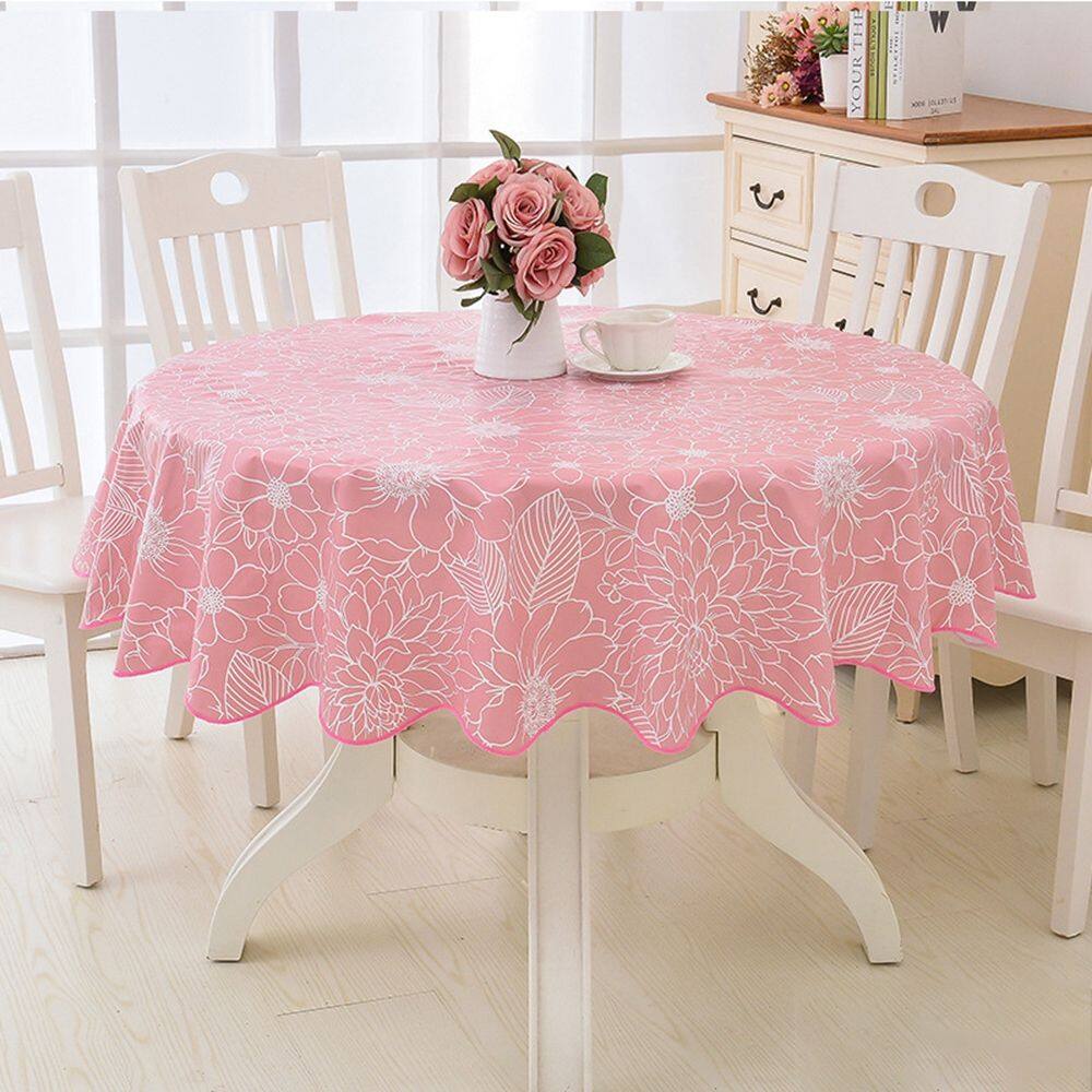DANSE Pastoral PVC Plastic Waterproof Round Dining Table Oilproof ...
