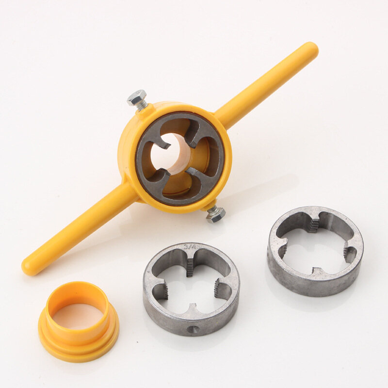 6pcs/set pvc plastic pipe taper thread maker tool die plastic pipe thread sets 1/2" 3/4" 1" for plastic pipe threading hand tools