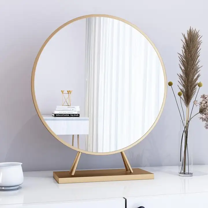 Desktop Makeup Mirror Wall Hanging Dressing Table Round Desktop Makeup Mirror Wall Hanging