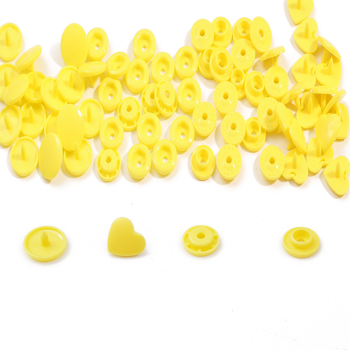 10sets Heart/Star Shaped T5 Plastic Snap Button Fastener Press Buttons For Baby Clothes Clips Buttons Garment Accessories