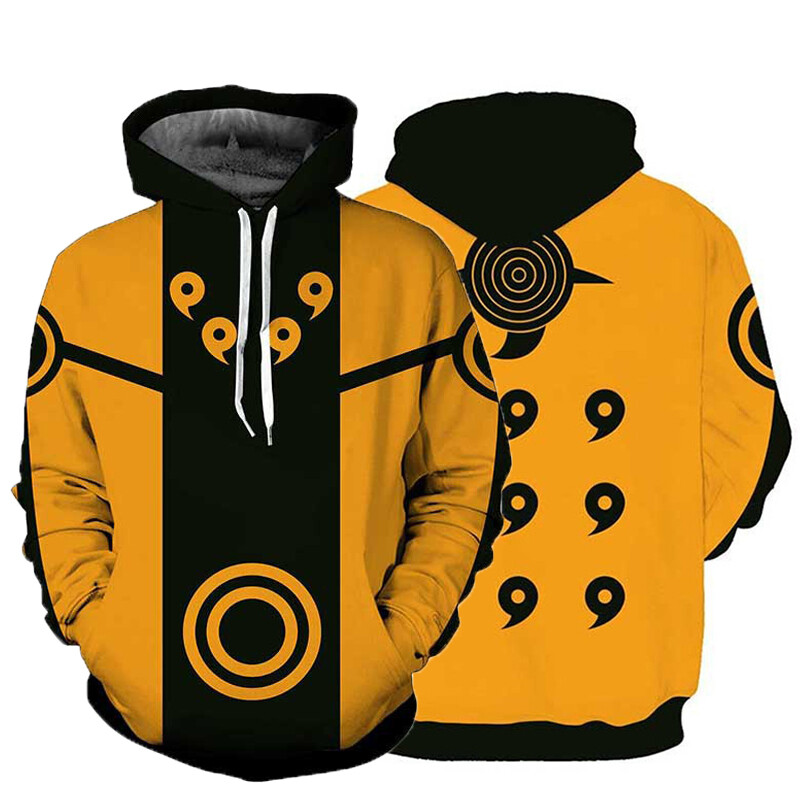 Naruto Jacket Akatsuki Cosplay Unisex 3D Long Sleeve Hoodie Sweatshirt Sweater Costume