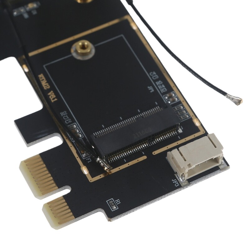 Bộ Chuyển Đổi Thẻ WiFi M.2(Ngff) Mạng Không Dây Máy Tính Để Bàn Sang PCIe 1X Với Cáp Tương Thích Bluetooth