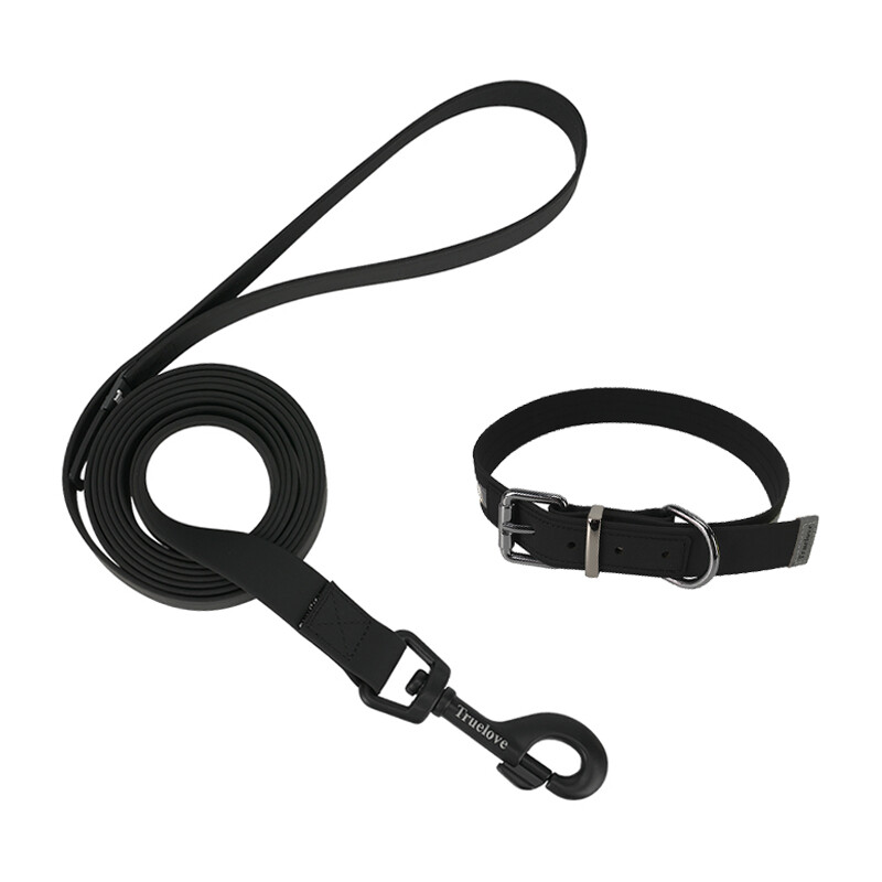 TRUELOVE Waterproof Dog Collar and Leash Set Adjustable Pet Collar Heavy Duty Soft Comfortable Durable for Small Medium Large Dogs