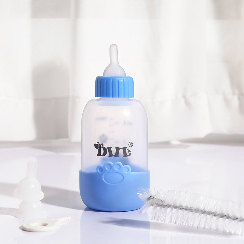 HATELI 100ML New PP Pet Baby Bottle Professional Feeding Small Pets Pets Combination Set Kitten Pacifier Bottle