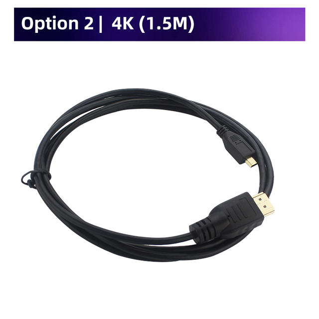 Cáp Tương Thích Micro HDMI 1.5M Dây Chuyển Đổi Đực Sang Đực Cho Raspberry Pi 4 Model B Orange Pi Zero 2