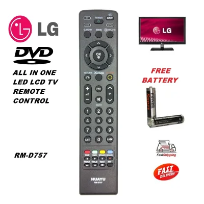 LG LCD / DVD TV REMOTE CONTROL REPLACEMENT HUAYU (RM-D757)