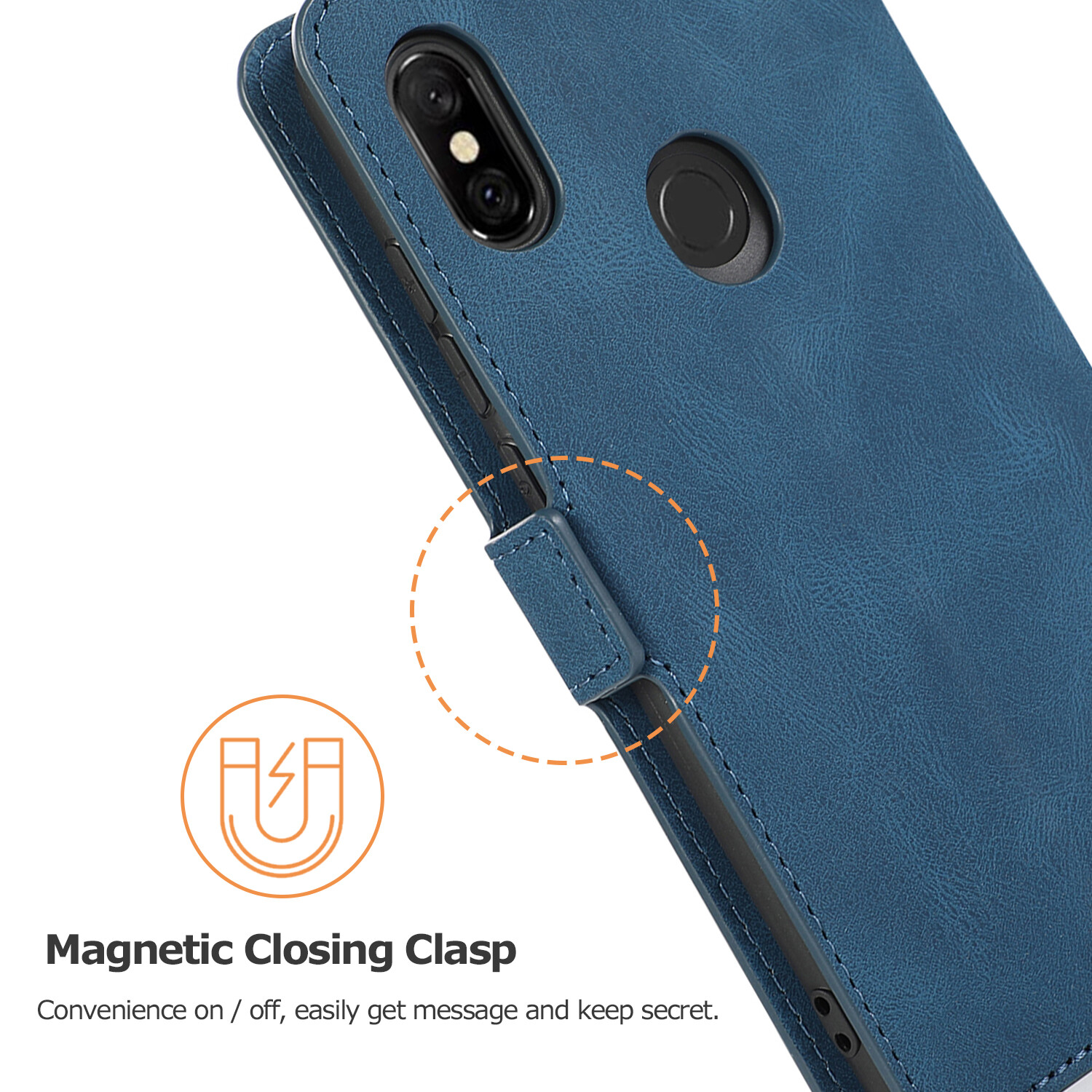 For Xiaomi Redmi Note 5 5 Pro/Redmi Note 6 6 Pro/Redmi Note 7 7 Pro Leather Flip Wallet Case Magnetic Closing Clasp Stand Card Slots Cover Casing